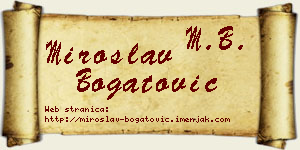 Miroslav Bogatović vizit kartica